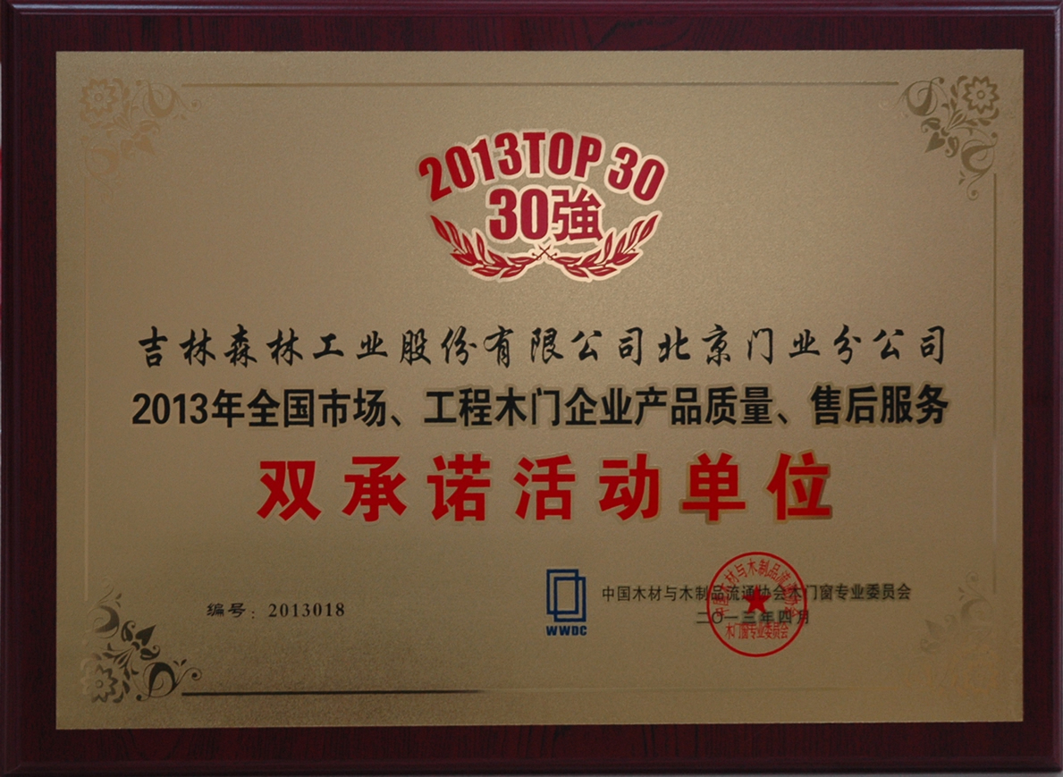 2013年木门30强
